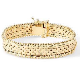 Imperial Silver Basket Weave Diamond-Cut Bracelet