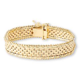 Imperial Silver Basket Weave Diamond-Cut Bracelet