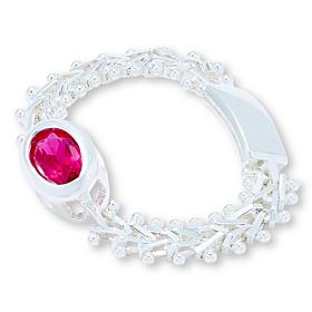 Imperial Silver Diamond-Cut Sterling Silver Wheat Design CZ Ring