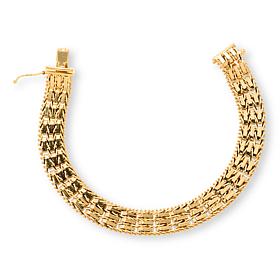 Imperial Silver Sterling Silver Diamond-Cut 7/16 Mirror Chain Bracelet