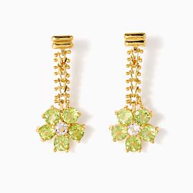 Imperial Silver Wheat Diamond Cut Multi-Gemstone Drop Earrings