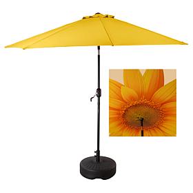 Improvements 9' Double-Layer Printed Patio Umbrella with Base