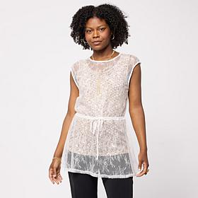 In Earnest by Byron Lars Lace Swing Peplum Top