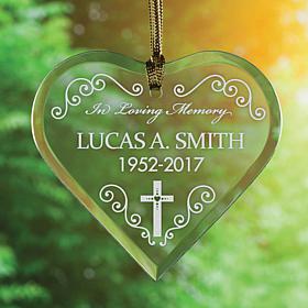 In Loving Memory Personalized Glass Sun Catcher
