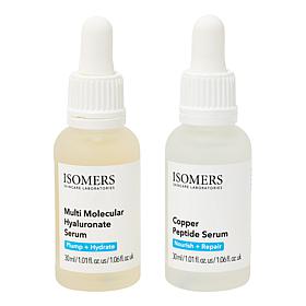 Isomers Skincare Copper Peptide and Hyaluronate Serum Duo