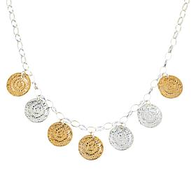 Israel Arts Sterling Silver Two-Tone Coin Style Necklace