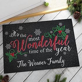 It's The Most Wonderful Time Of The Year Personalized Doormat