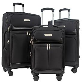 IZOD Ocean 3pc Expandable Luggage Set w/Spinner Wheels & Lock