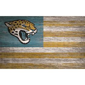 Jacksonville Jaguars Distressed Flag 11x19