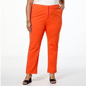 Jaclyn Smith Ponte Slim Ankle Trouser