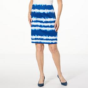 Jaclyn Smith Printed Knit Slim Skirt