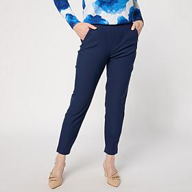Jaclyn Smith Stretch Tech Pull-On Pant with Zipper Pockets