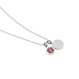 James Michael Stainless Steel Medical Alert Pendant with 24" Chain