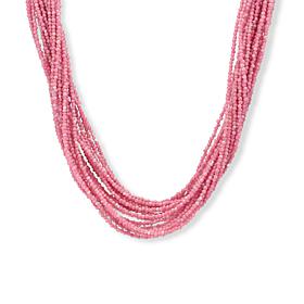 Jay King 20-1/4" Baroque Rose Rhodonite 20-Row Necklace