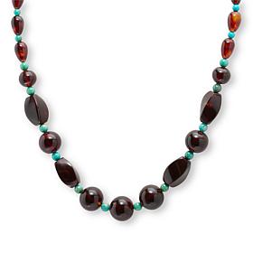 Jay King Amber and Azure Peaks Turquoise Necklace