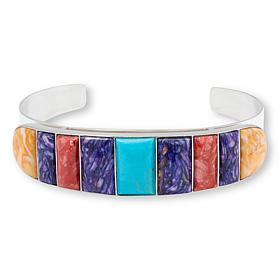 Jay King Andean Blue Turquoise & Multicolor Spiny Oyster Cuff Bracelet