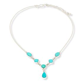 Jay King Baja Turquoise Multi-Stone Sterling Silver Chain Necklace