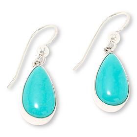 Jay King Baja Turquoise Sterling Silver Teardrop Earrings