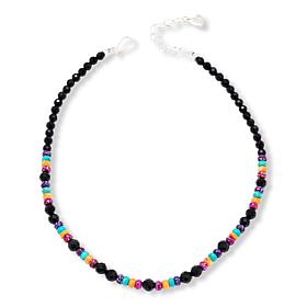 Jay King Black Chalcedony and Multigemstone Bead 18-1/4" Necklace