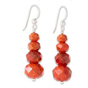 Jay King Branch Coral Sterling Silver Drop Earrings