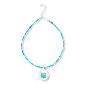 Jay King Compressed Kingman Turquoise Pendant with Bead Necklace