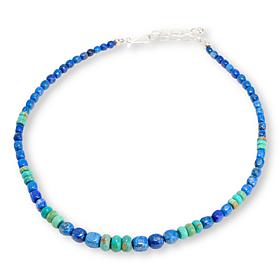 Jay King Denim Lapis and Turquoise Bead Necklace