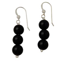 Jay King Fanjing Black Serpentine Bead Drop Earrings