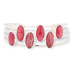 Jay King Gallery Collection 6-Stone Rhodochrosite Cuff Bracelet