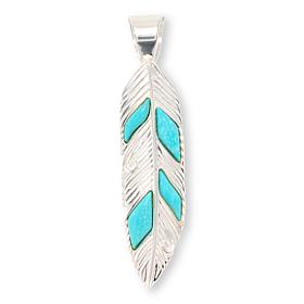 Jay King Gallery Collection Peruvian Turquoise "Feather" Pin-Pendant