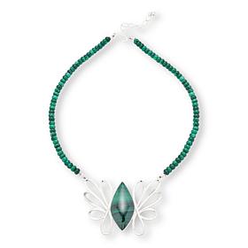 Jay King Gallery Collection Sterling Silver Malachite Necklace
