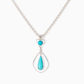 Jay King Kingman Turquoise Pendant with Sterling Silver Necklace