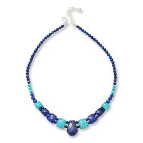 Jay King Lapis and Azure Peaks Turquoise 18" Necklace