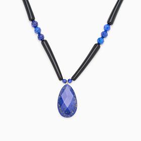 Jay King Lapis & Midnight Chalcedony SS Necklace