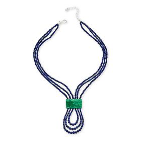 Jay King Lapis and Variscite 3-Strand Necklace