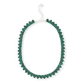 Jay King Malachite Bead Woven Necklace