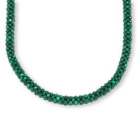 Jay King Malachite Woven Bead Necklace