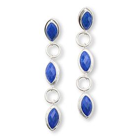 Jay King Marquise Blue Lapis Sterling Silver Dangle Earrings