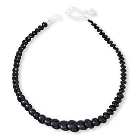 Jay King Midnight Black Chalcedony Bead 18-1/4" Necklace