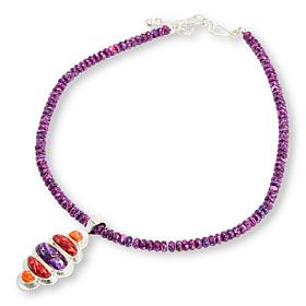 Jay King Multicolor Spiny Oyster Shell Pendant with Bead Necklace