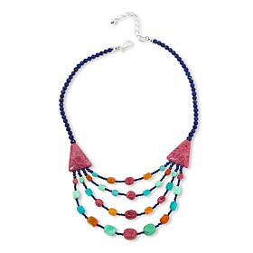 Jay King Multigemstone Layered Drape 18" Necklace