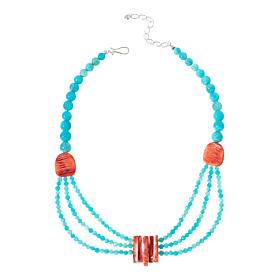 Jay King Peruvian Amazonite and Spiny Oyster Shell 18-1/4" Necklace