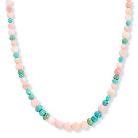 Jay King Peruvian Pink Opal and Turquoise Bead Necklace