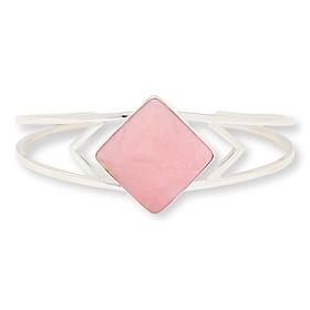 Jay King Peruvian Pink Opal Sterling Silver Split-Cuff Bracelet