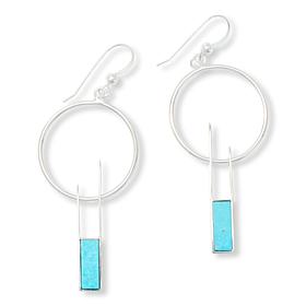Jay King Peruvian Turquoise Sterling Silver Drop Earrings