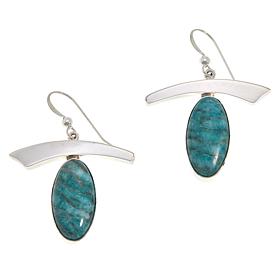 Jay King Smoky Graphical Amazonite Earrings