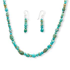 Jay King Sonoran Blue Turquoise Necklace & Earring Set