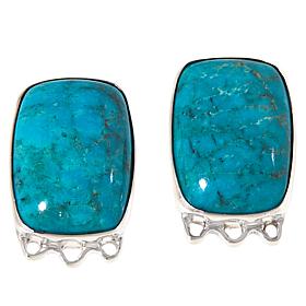 Jay King Sterling Silver Angel Peak Turquoise Cushion-Cut Earrings