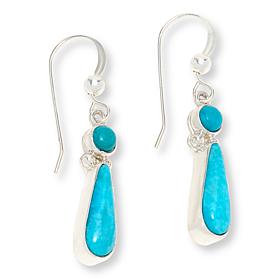 Jay King Sterling Silver Angel Peak Turquoise Drop Earrings 