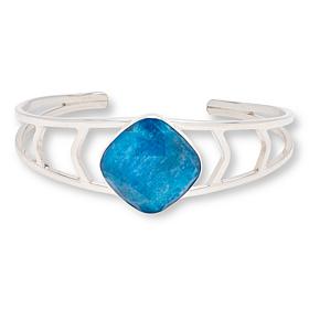Jay King Sterling Silver Apatite Cuff Bracelet