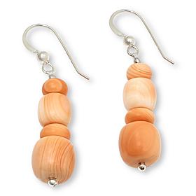 Jay King Sterling Silver Bullmouth Shell Bead Drop Earrings